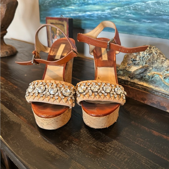 Michael Kors  wedge leather sandals - Picture 1 of 6
